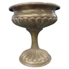 Italian Hammered Brass Urn Or Vessel