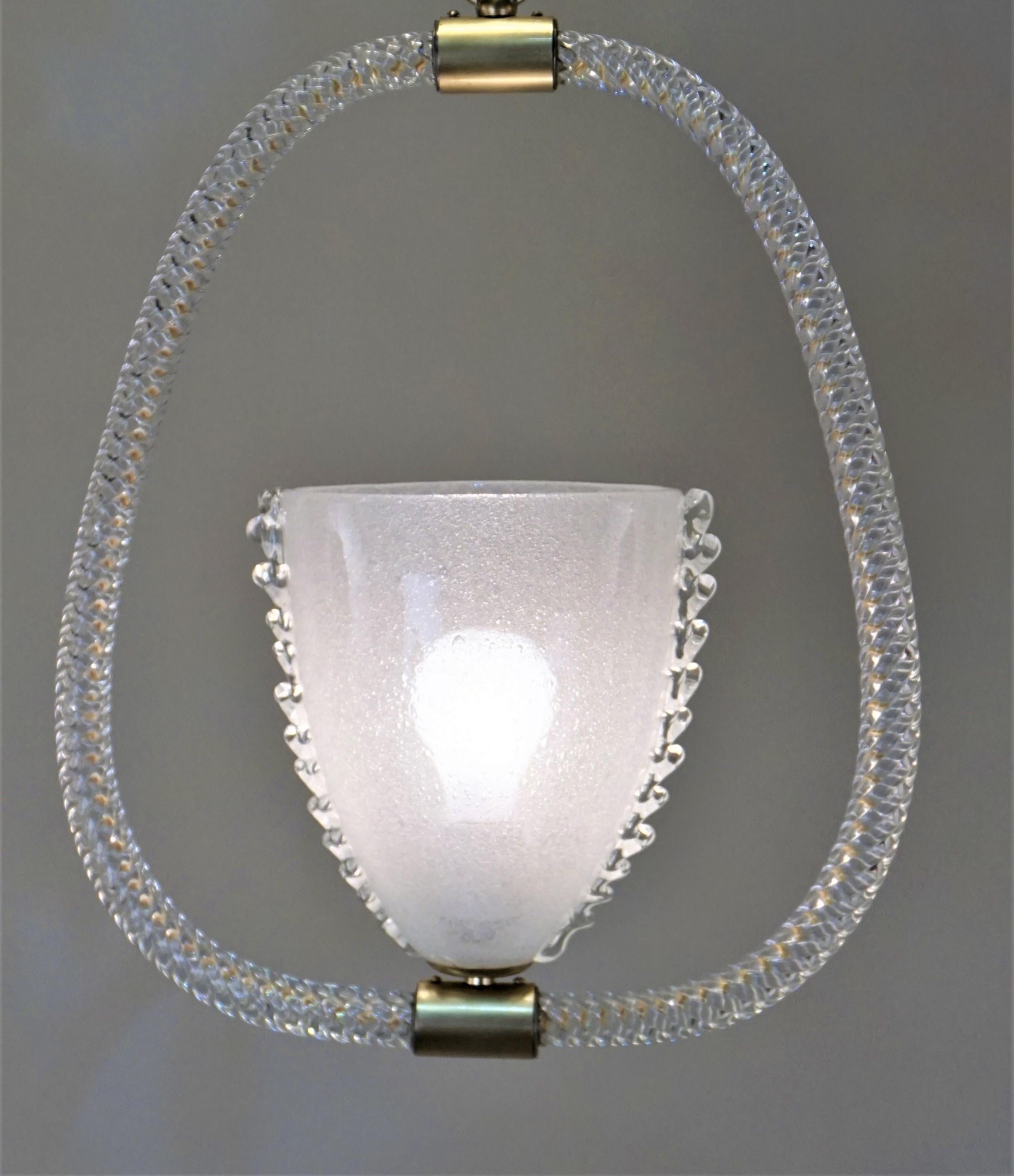 Italian Hand Blown Chandelier by Barovier & Toso 2