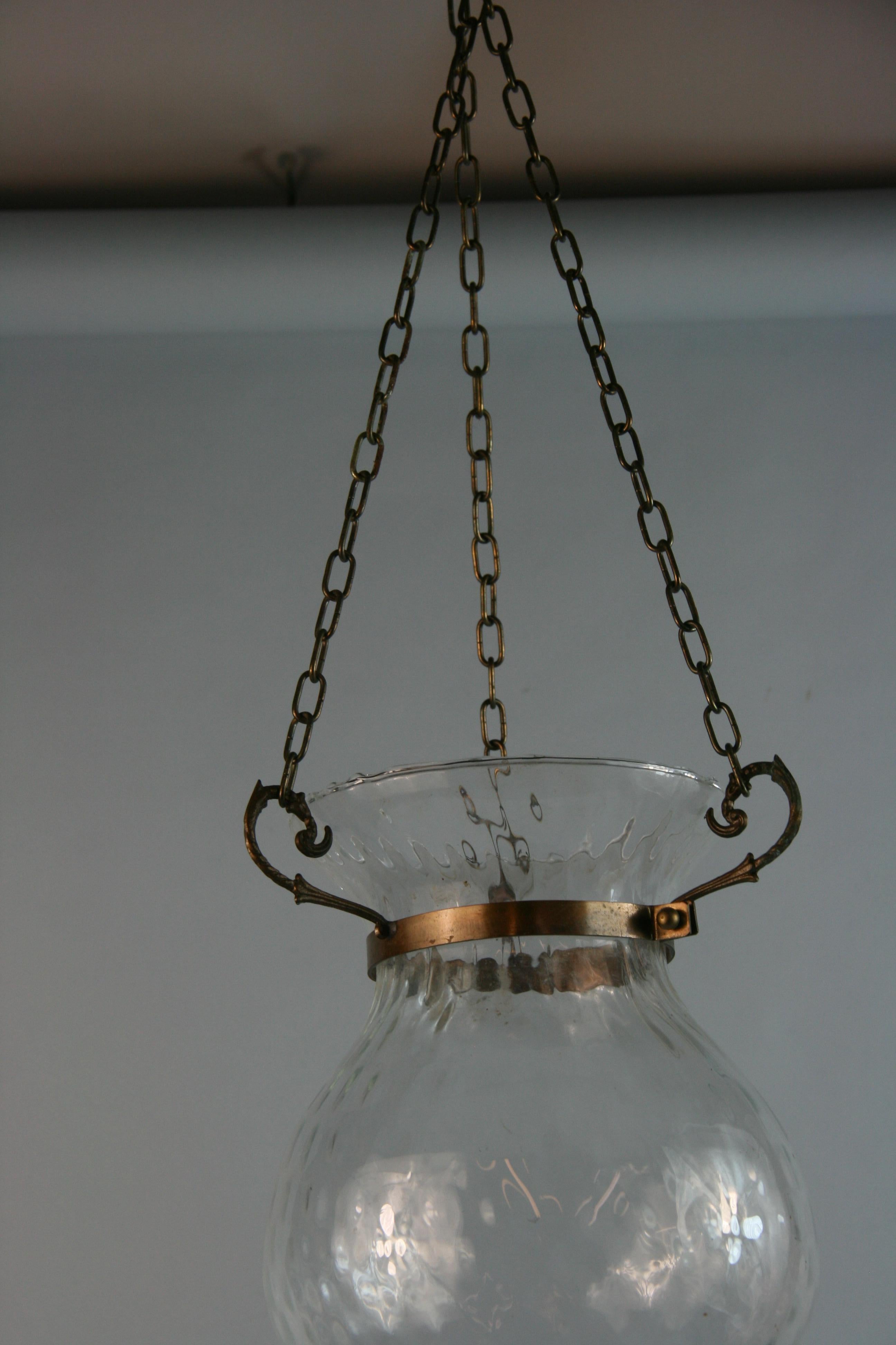 Art Glass Italian Hand Blown Glass Bell Jar For Sale