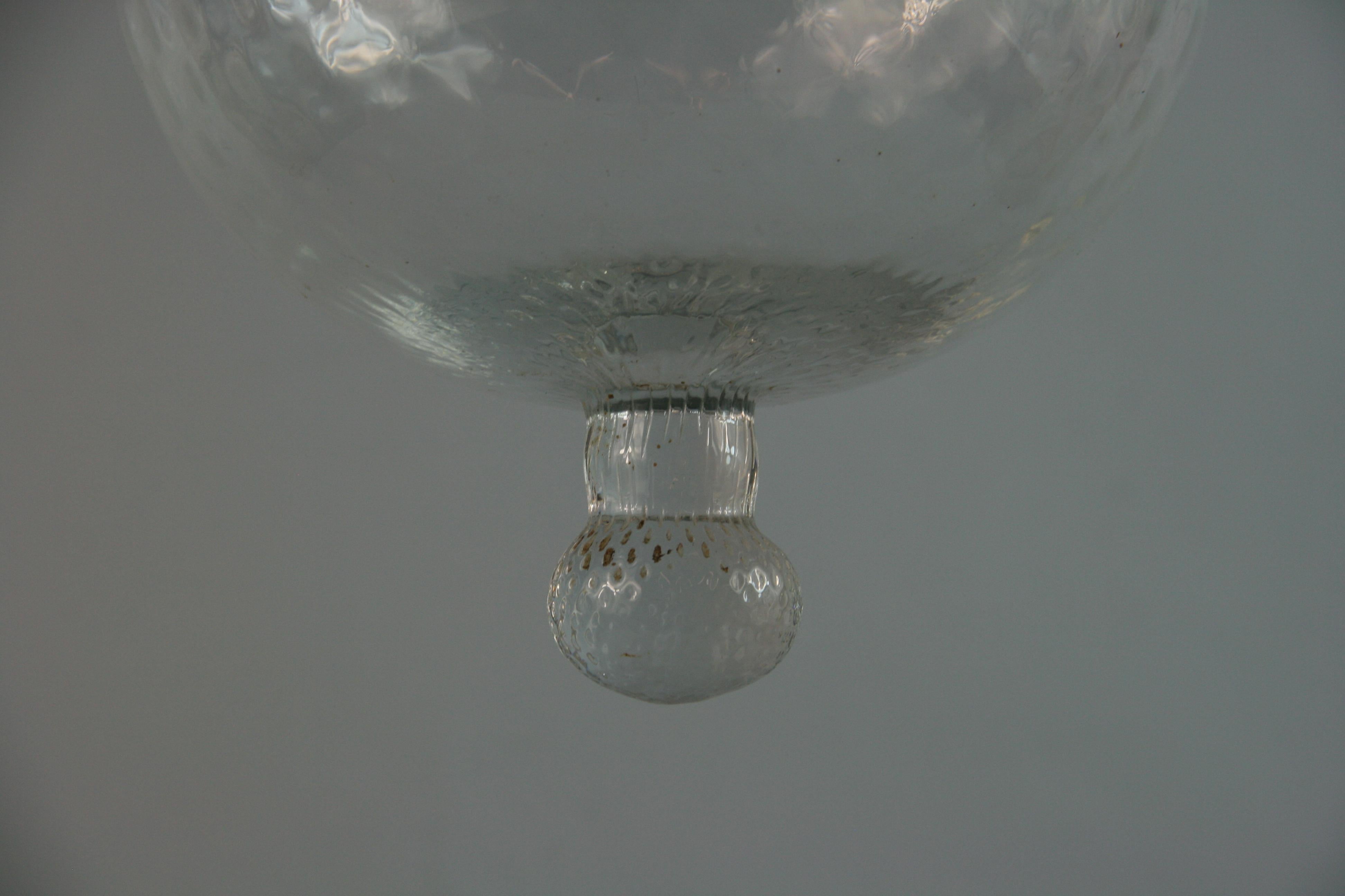 Italian Hand Blown Glass Bell Jar For Sale 2