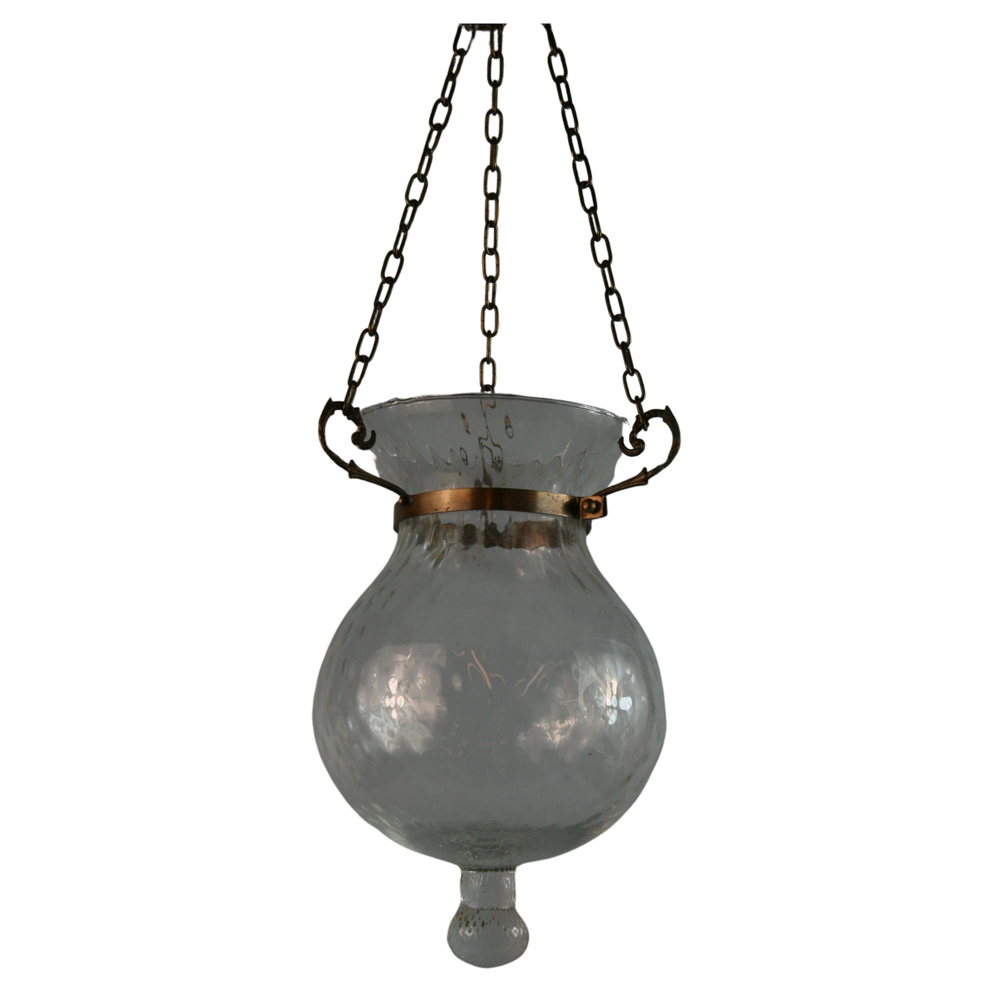 Italian Hand Blown Glass Bell Jar For Sale