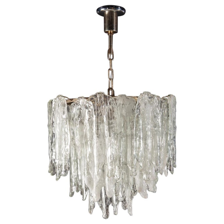 Italian Hand Blown Glass Chandelier For Sale At 1stdibs
