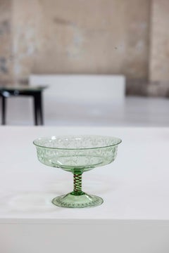 Centre de table en verre italien de Murano soufflé à la main