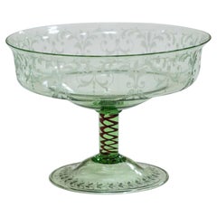 Centre de table en verre italien de Murano soufflé à la main