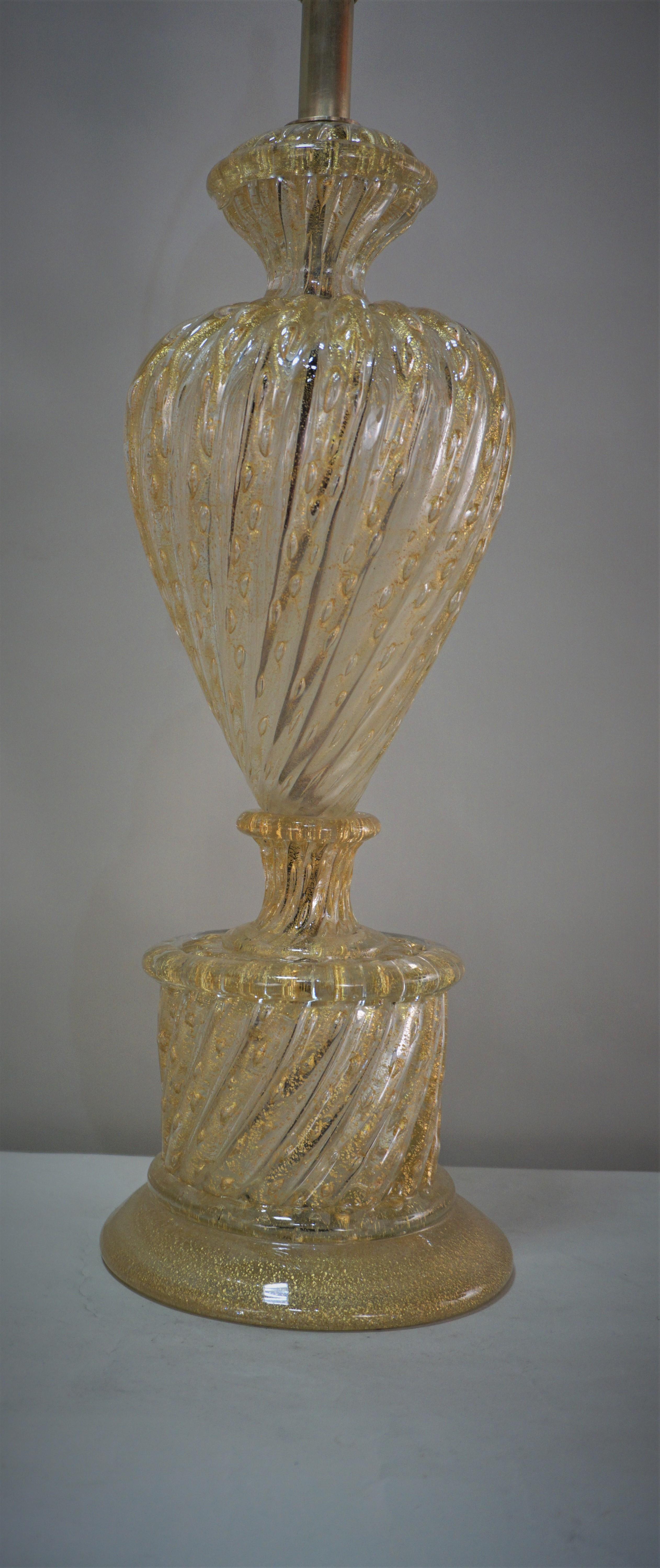 Italian Hand Blown Murano Glass Table Lamp 3