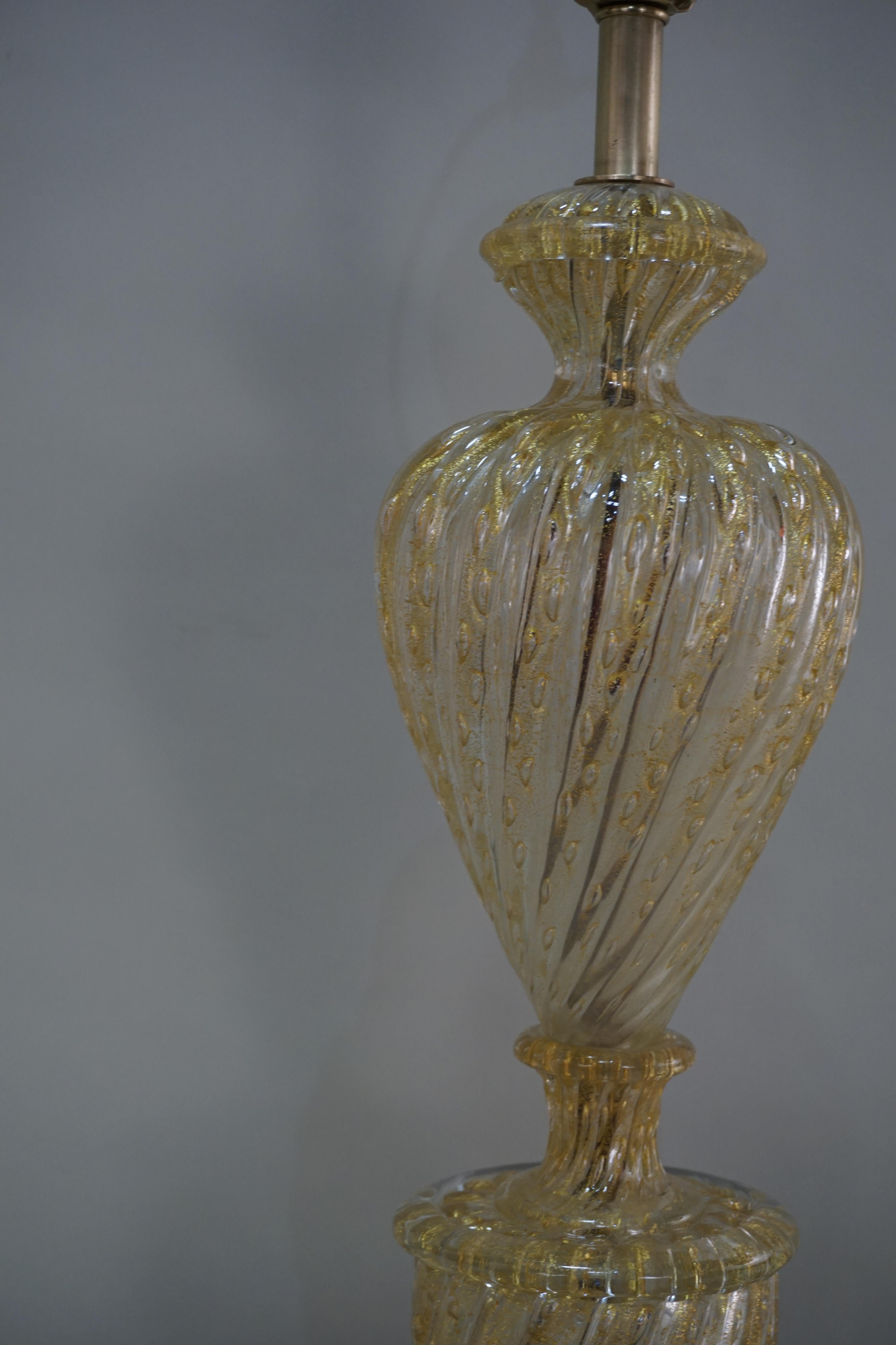 Italian Hand Blown Murano Glass Table Lamp 4