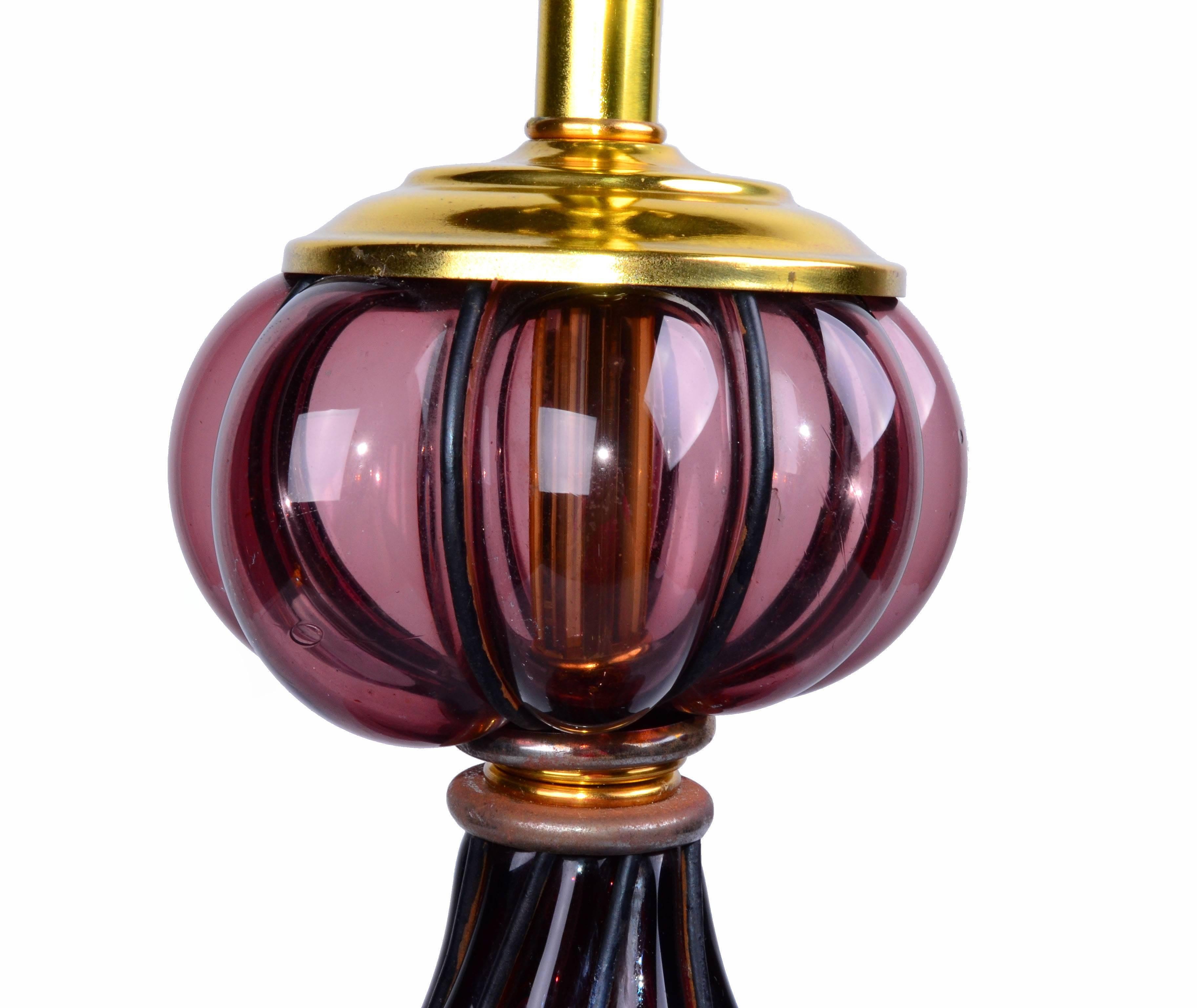 purple table lamp
