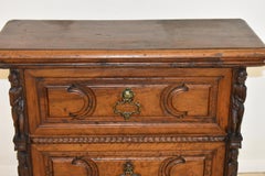 Italian Hand Carved 3-Drawer Chest Commode