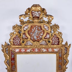 Italian Hand-Carved and Gilded Églomisé Mirror — 1920s