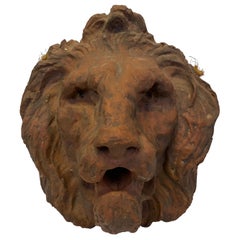 Italian Hand Carved and Sculpted Terracotta Relief Head