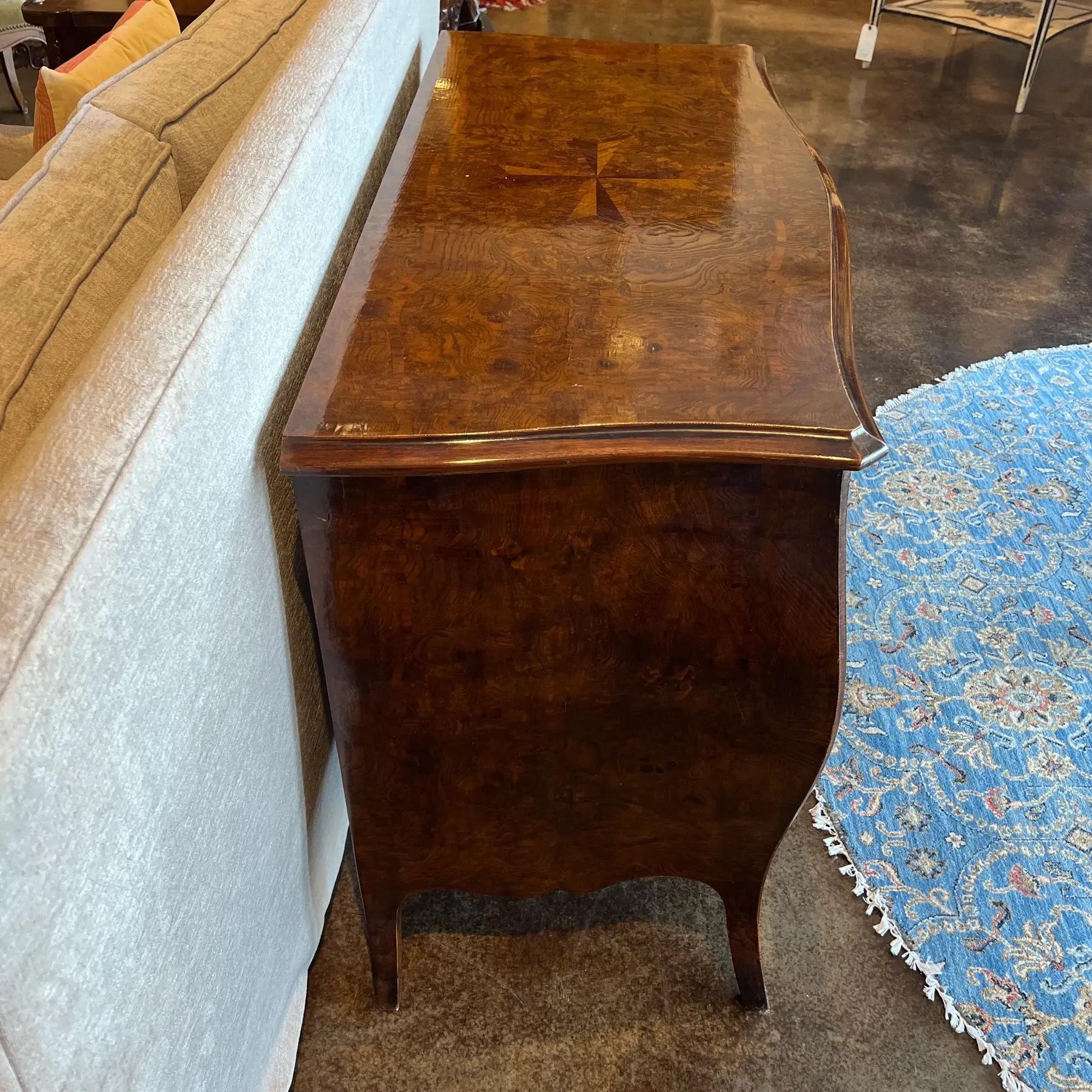 Late 20th Century Italian Hand Carved Genoese Baroque Style Commode / Chest of Drawers For Sale