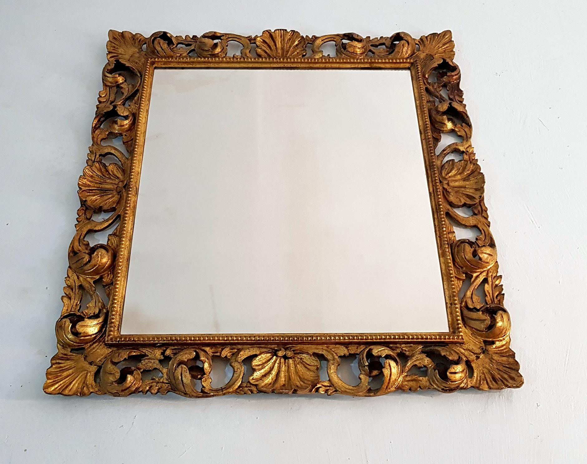Italian Hand Carved Gilded Rococo Mirror 3