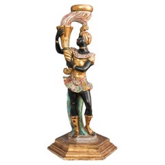 Italian Hand Carved Gilt Wooden Torchiere
