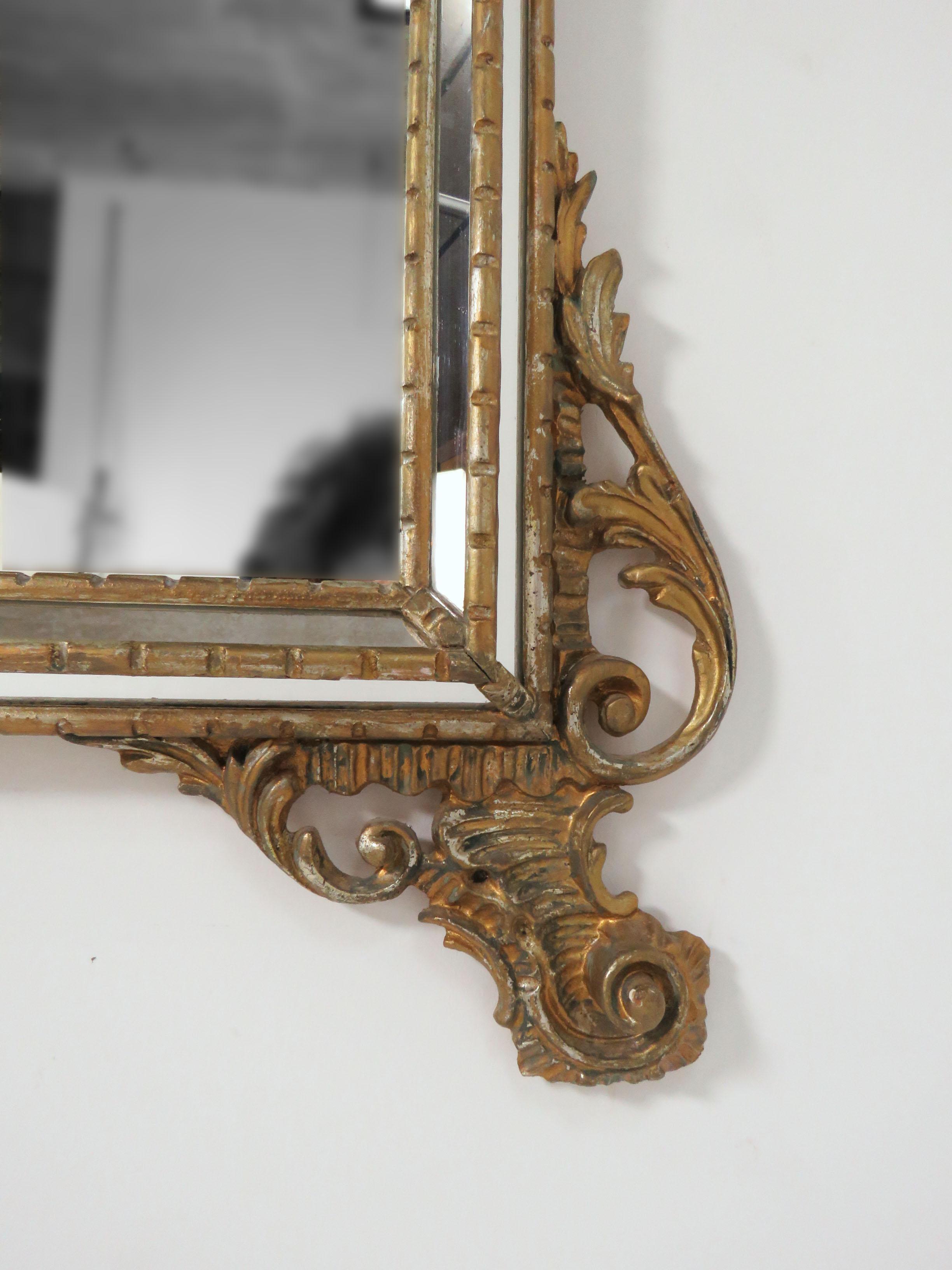 Italian Hand Carved Giltwood Venetian Style Mirror 2