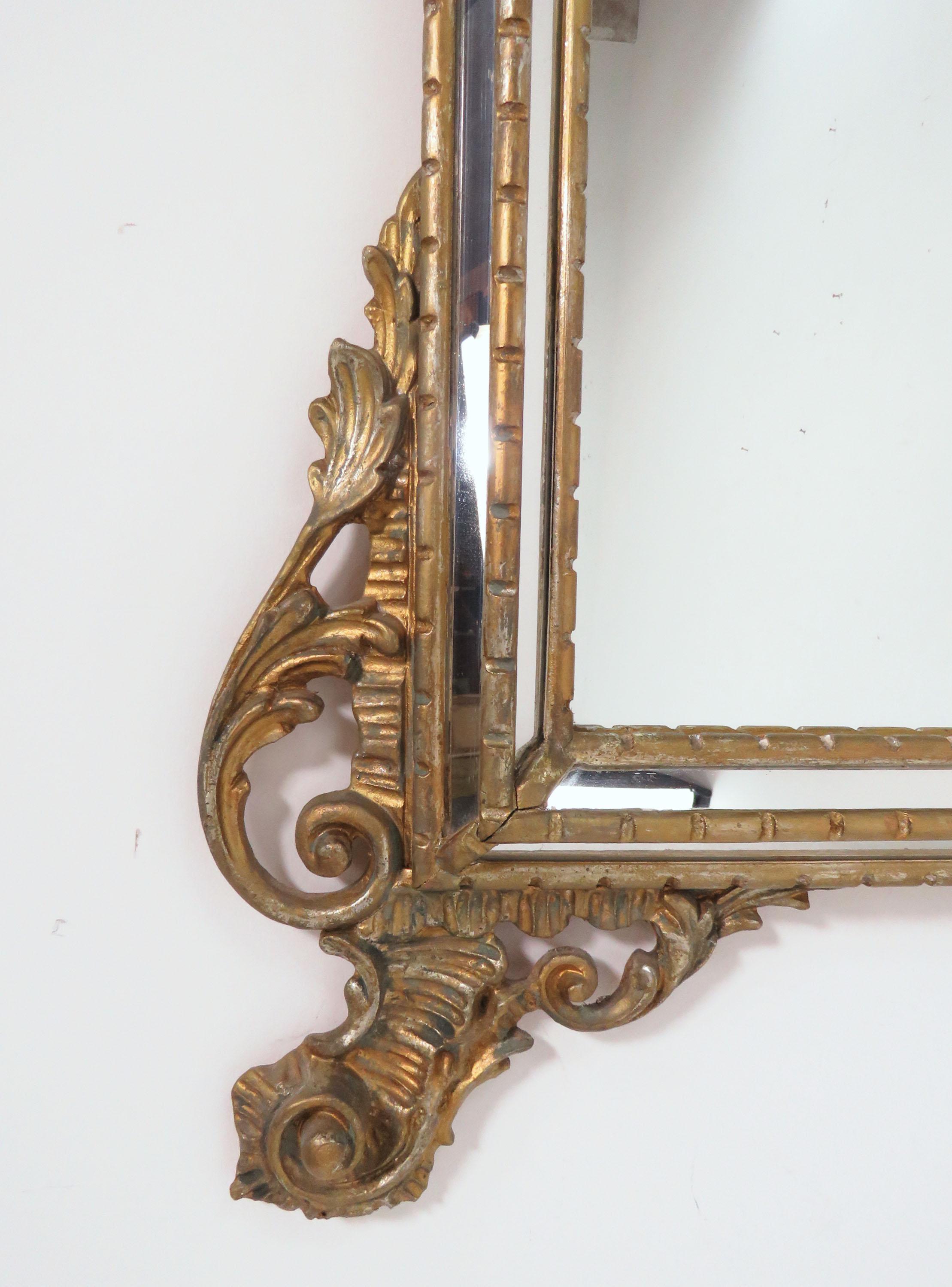 Italian Hand Carved Giltwood Venetian Style Mirror 3
