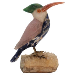 Italian hand carved hardstone sculpture of a exotic bird, circa 1930