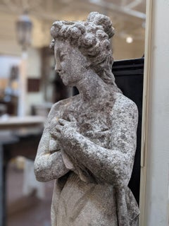 Italian Hand Carved Limestone Statue