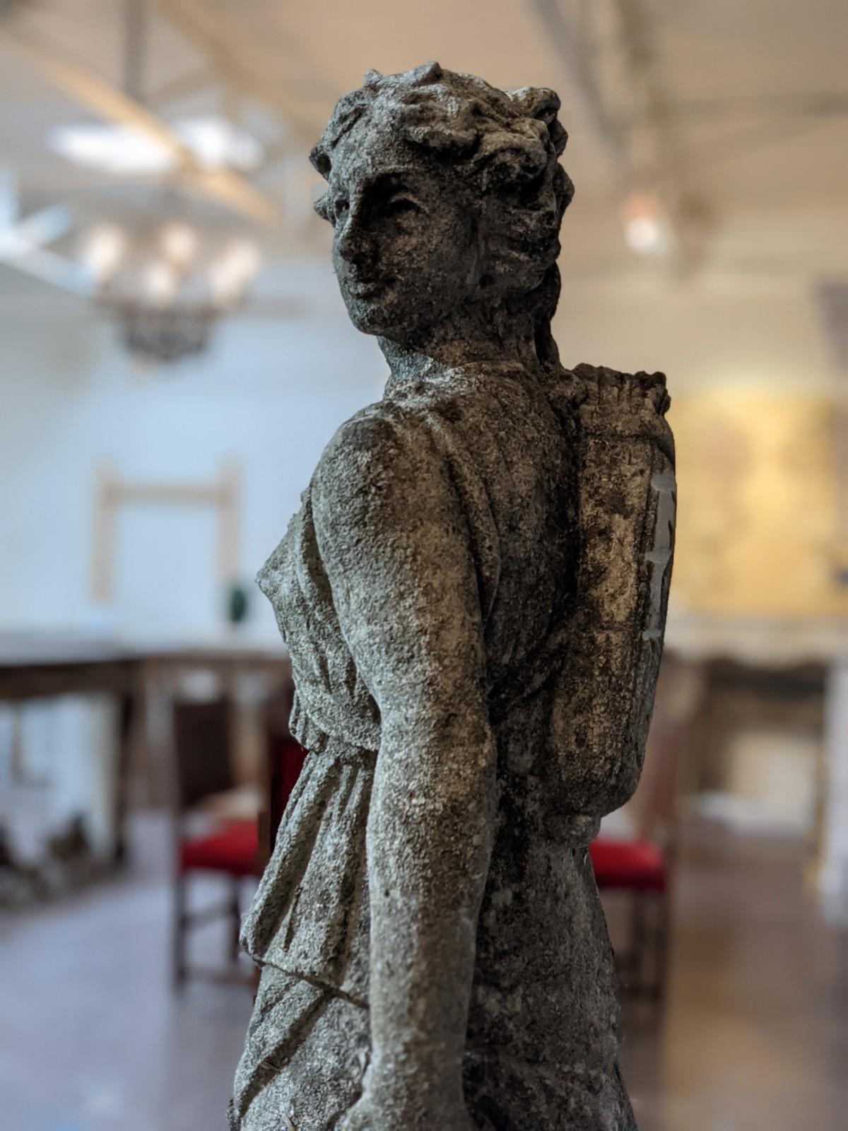 Italian Hand Carved Limestone Statue 1