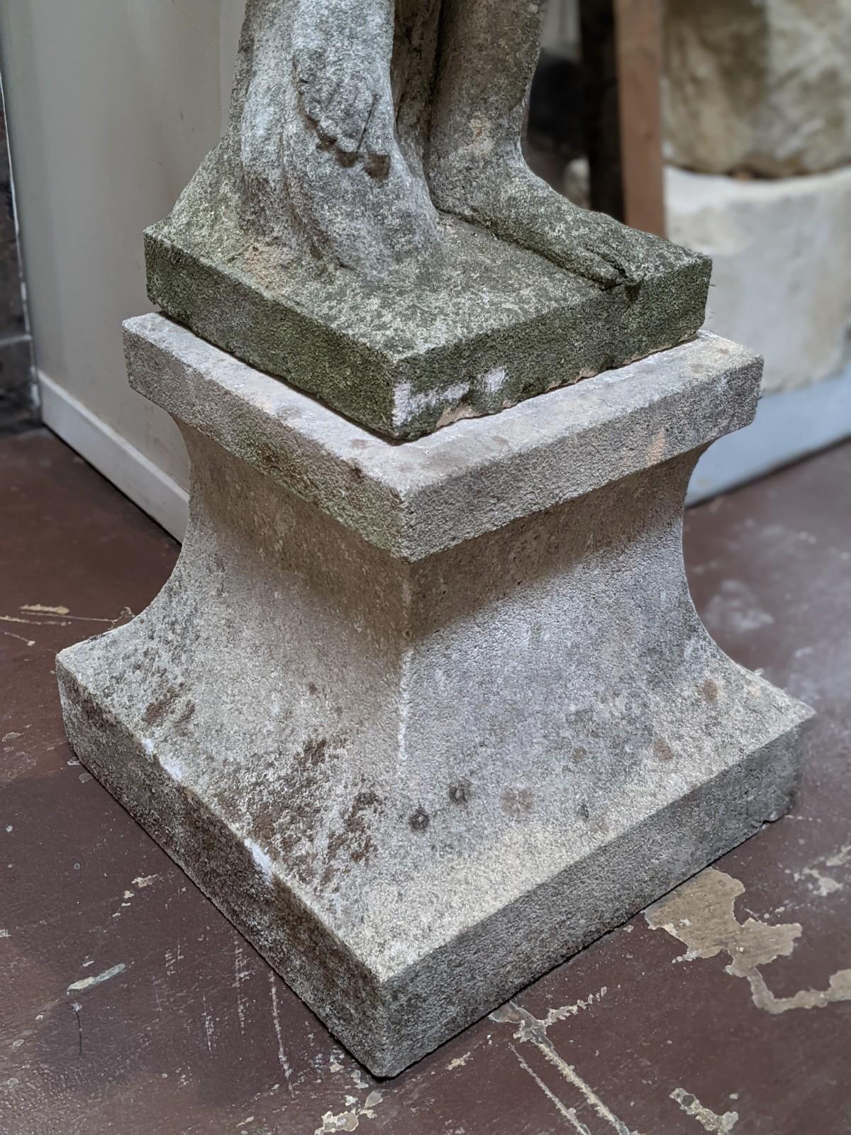 Italian Hand Carved Limestone Statue 1