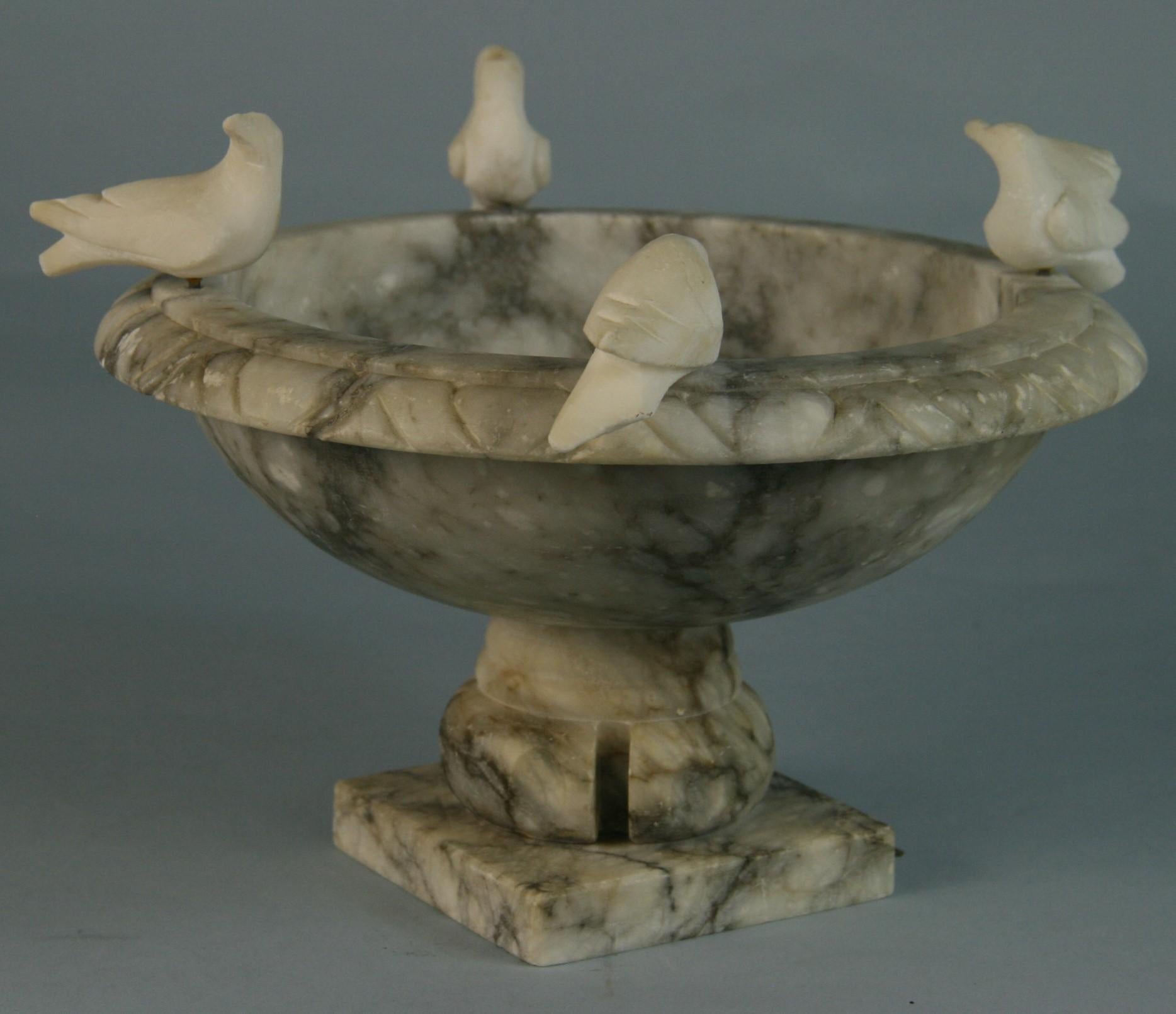 marble birdbath