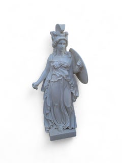 Italian Hand-Carved Marble Sculpture of Athena Minerva, 20th Century