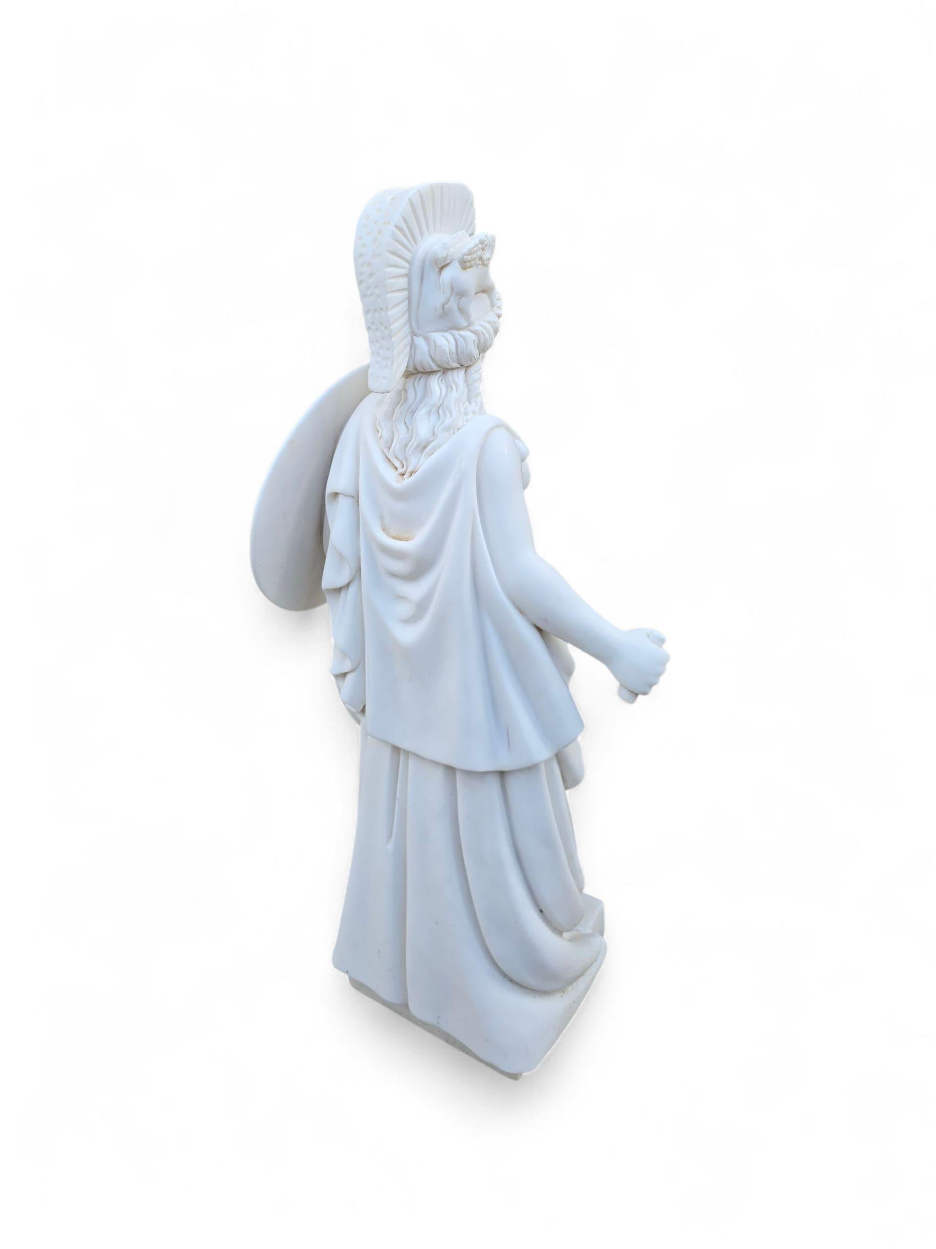 Escultura italiana de Atenea Minerva tallada a mano en mármol, Siglo XX en venta 1