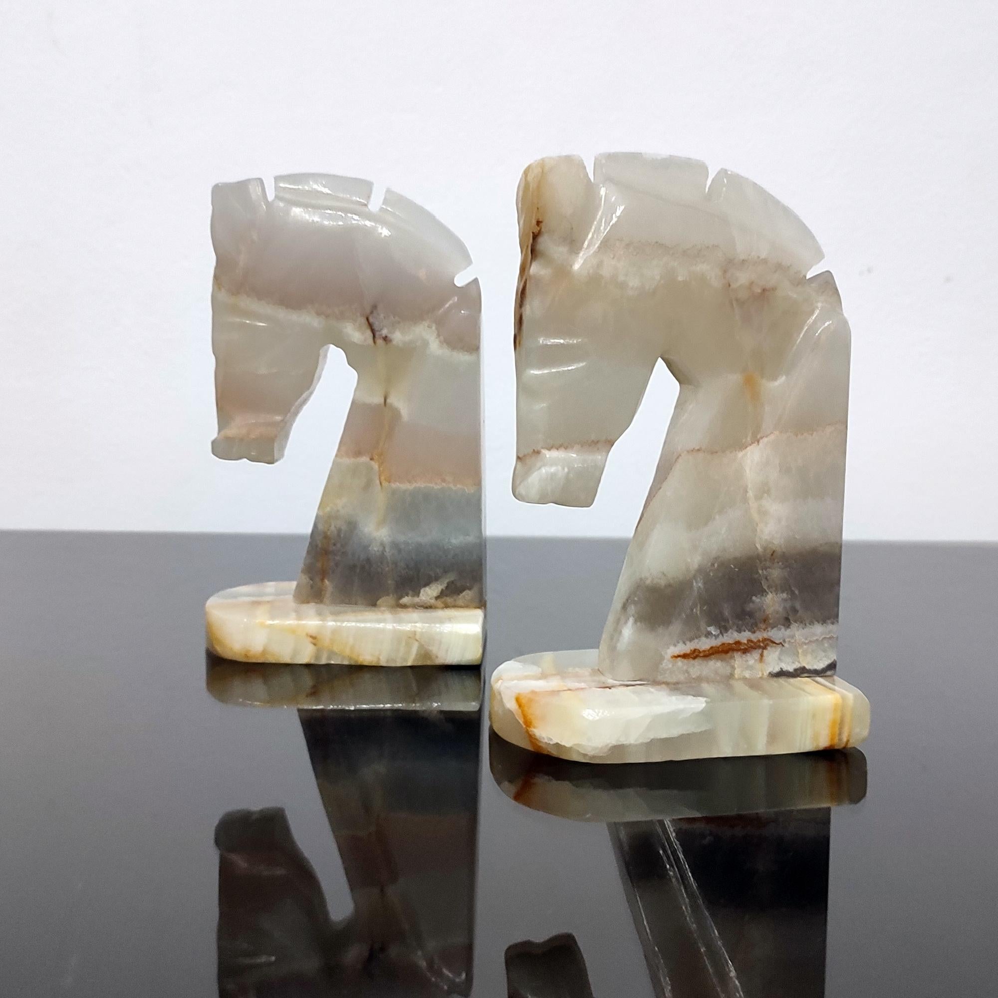 onyx horse bookends