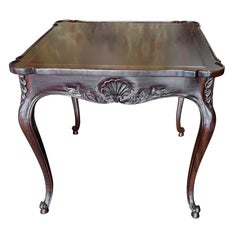 Table d'appoint italienne sculptée à la main avec pieds cabrioles, design des années 1990