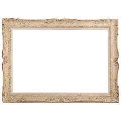 Italian Hand-Carved Wood Museum Frame, 1950s Retro Italian Hand-Carved Wood Museum Frame, 1950s