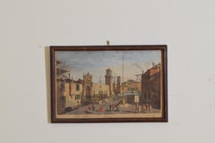 Incisione italiana colorata a mano, Veduta del Grande Arsenale di Venezia, maggio 1794