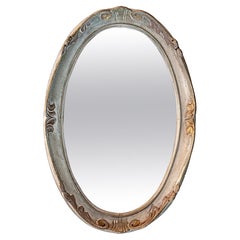 Italian Hand-Cut Oval Beveled Mirror