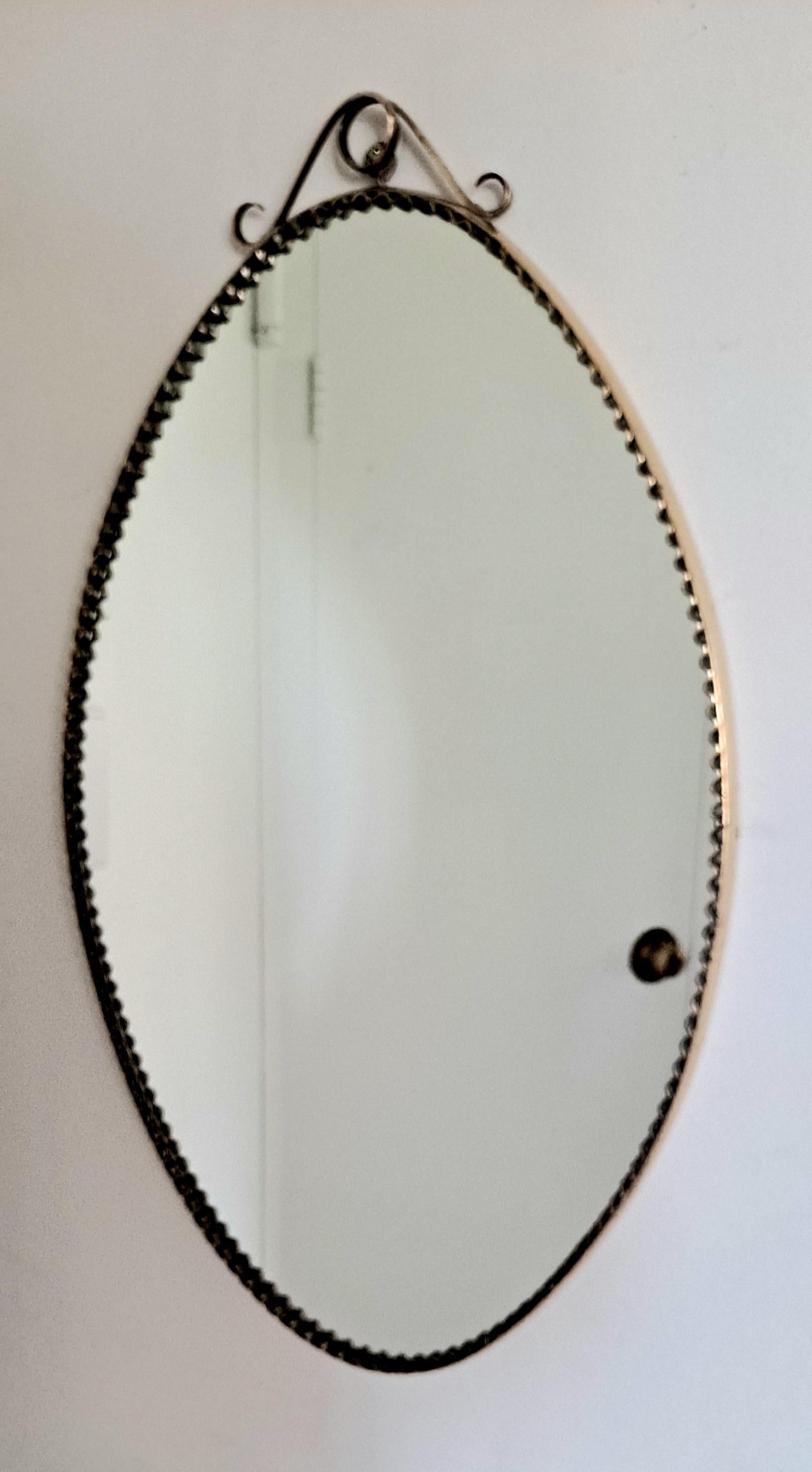 Italian antique  mirror. Frame and the mirror in original period .Exceptional look and quality  design . 