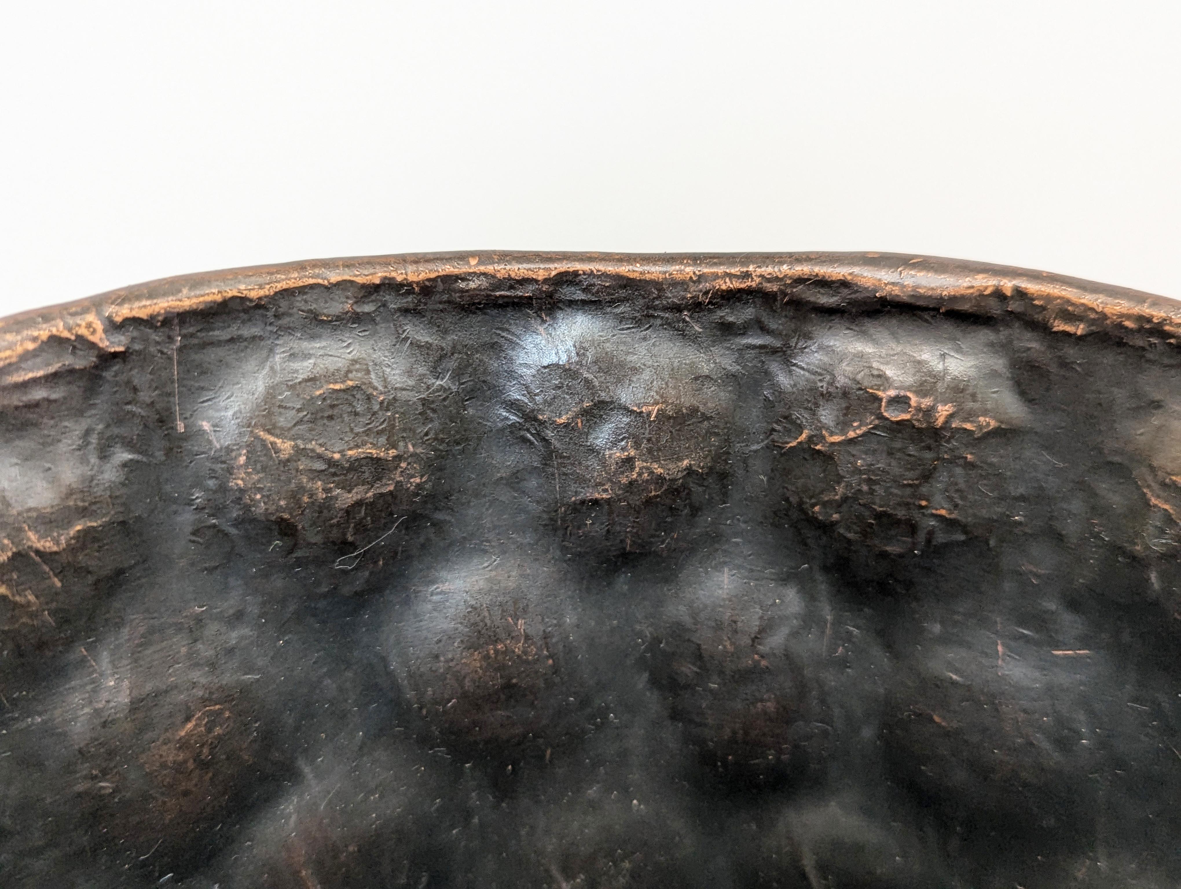 Hand-Crafted Italian hand made 1950s sculptural copper umbrella stand for Attualità Casa Mila For Sale