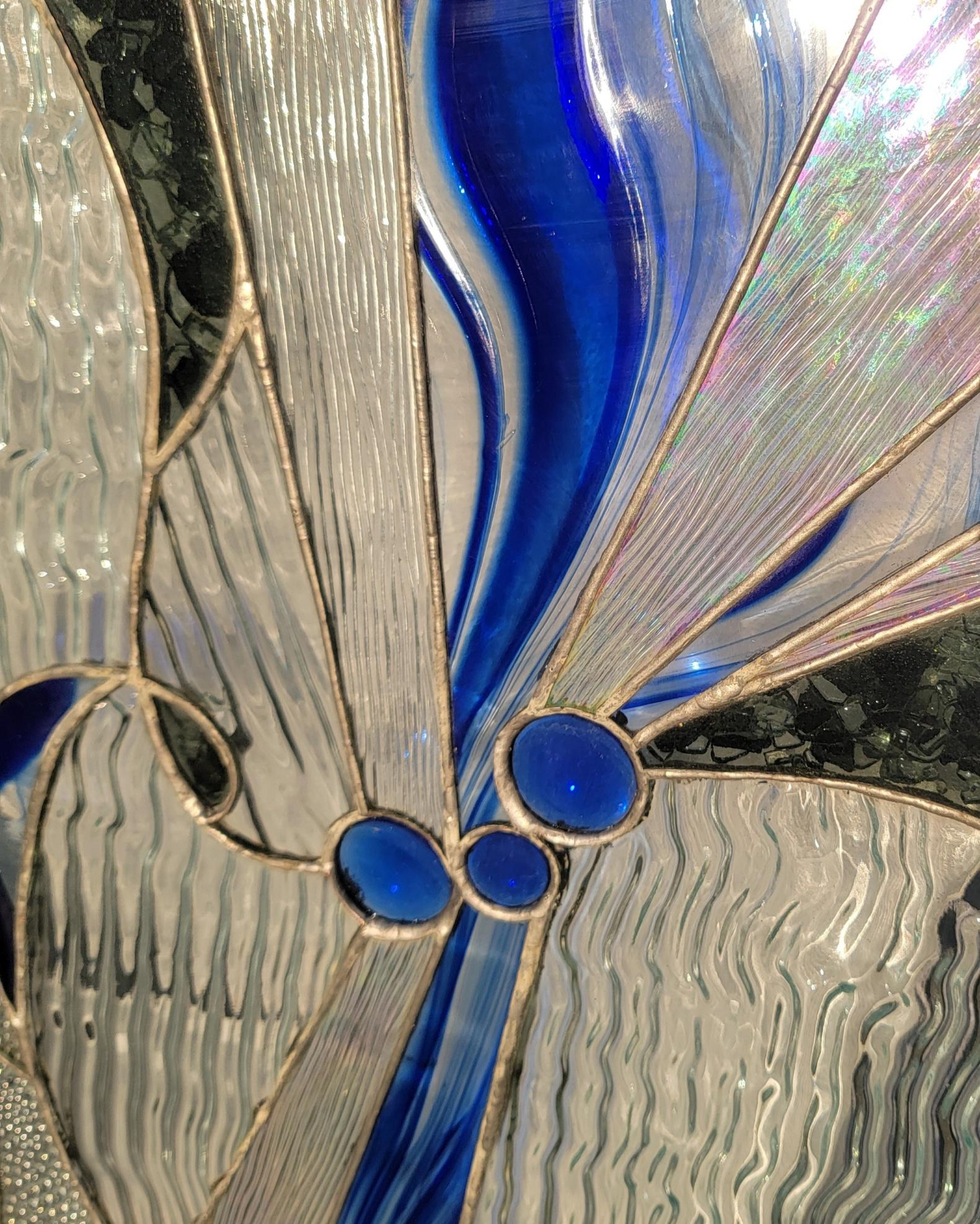 Italienische Hand Made Art Nouveau Glas und Lucite Kunst Panel im Zustand „Gut“ im Angebot in Pasadena, CA