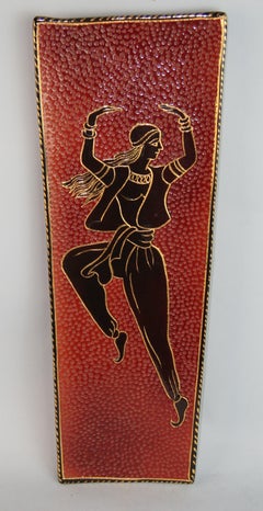 Italian Hand Made Ceramic Wall Plaque, Deruta, 1960s, Signed, 17.5"