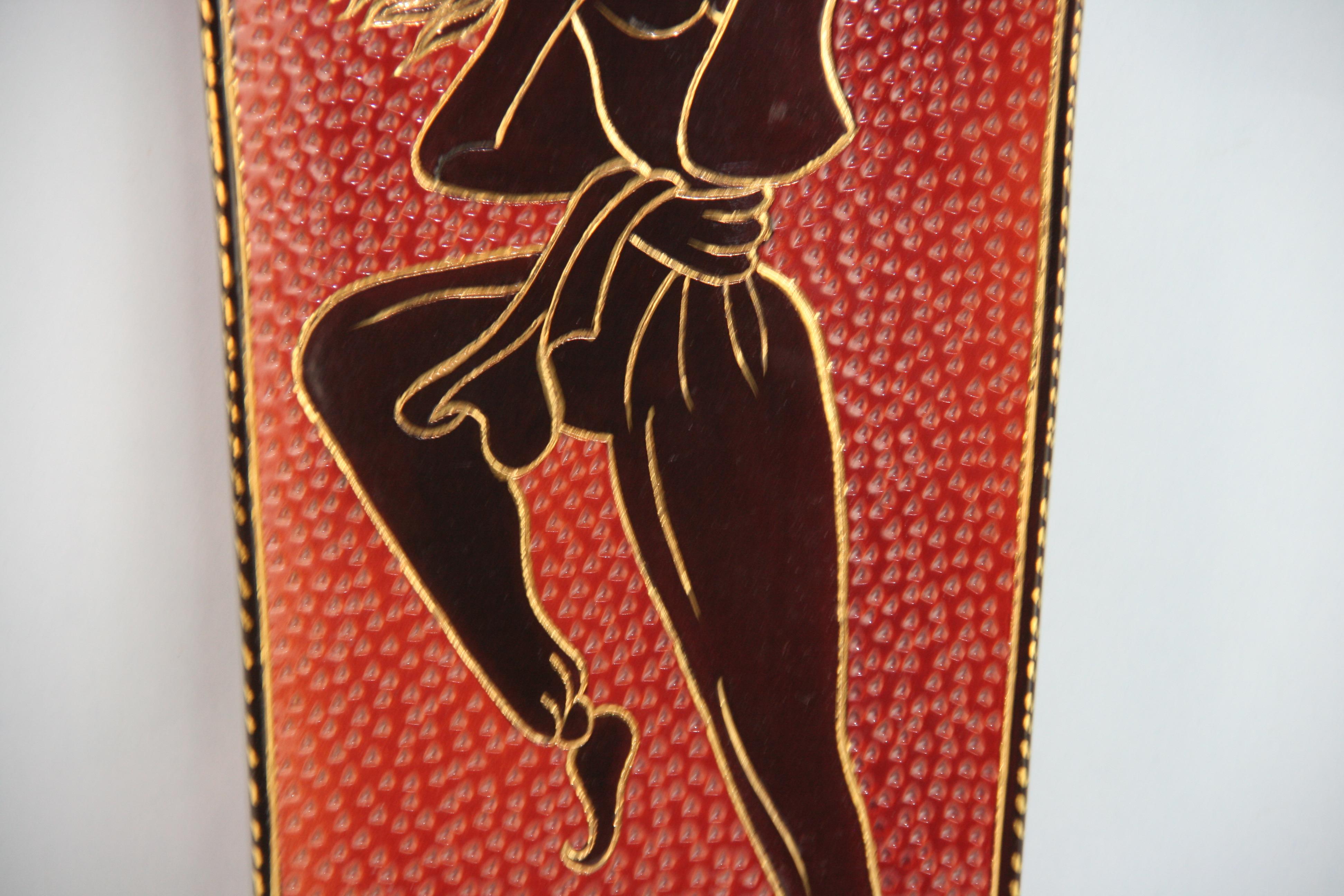 Mid-20th Century Italian Hand Made Ceramic Wall Plaque by Deruta  For Sale