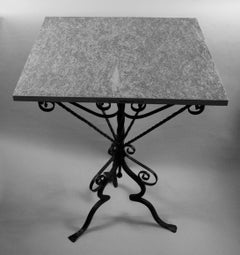 Italian Architectural Hand Made Iron Based Table with Ceramic Top
