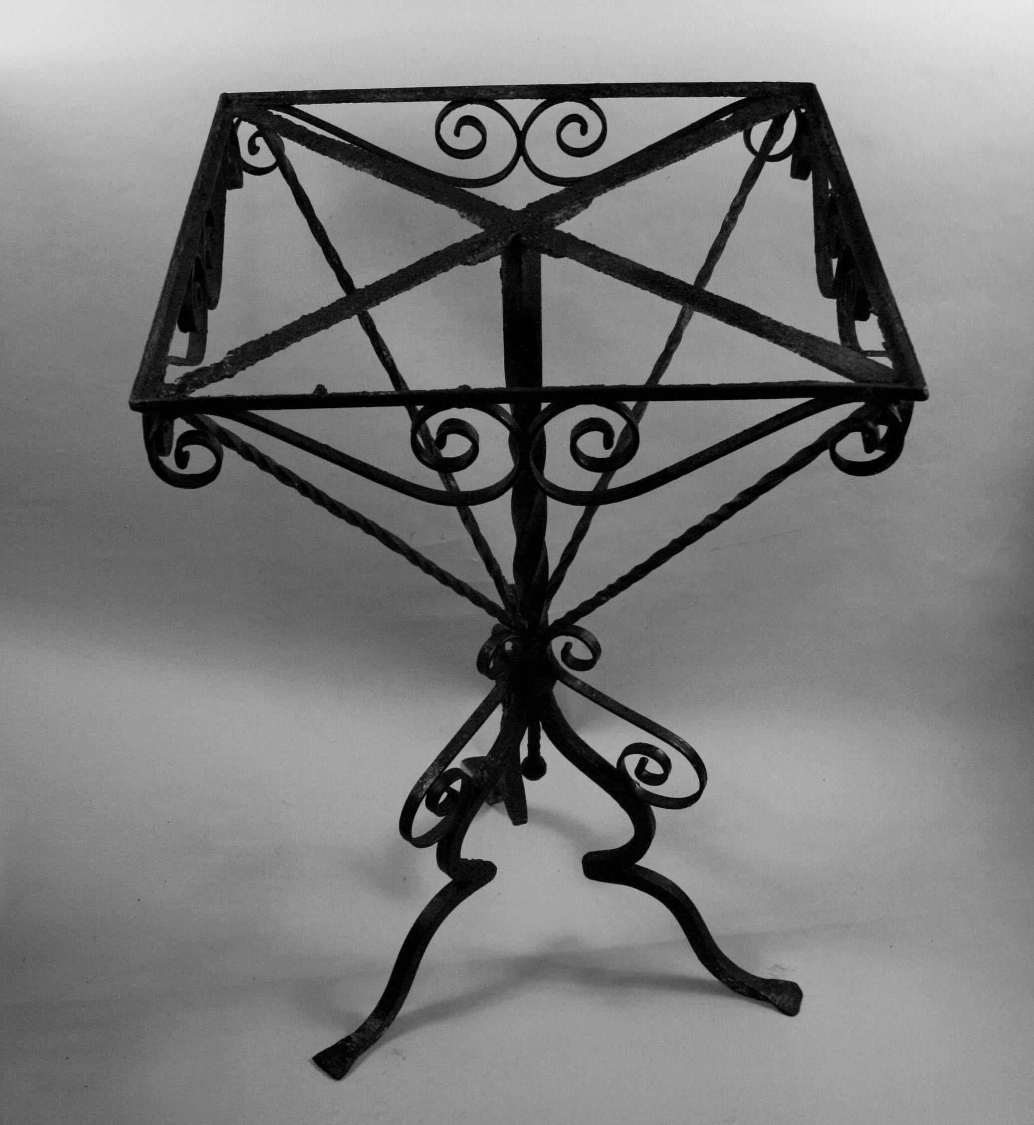 Italian Architectural Hand Made Iron Based Table with Ceramic Top For Sale 3
