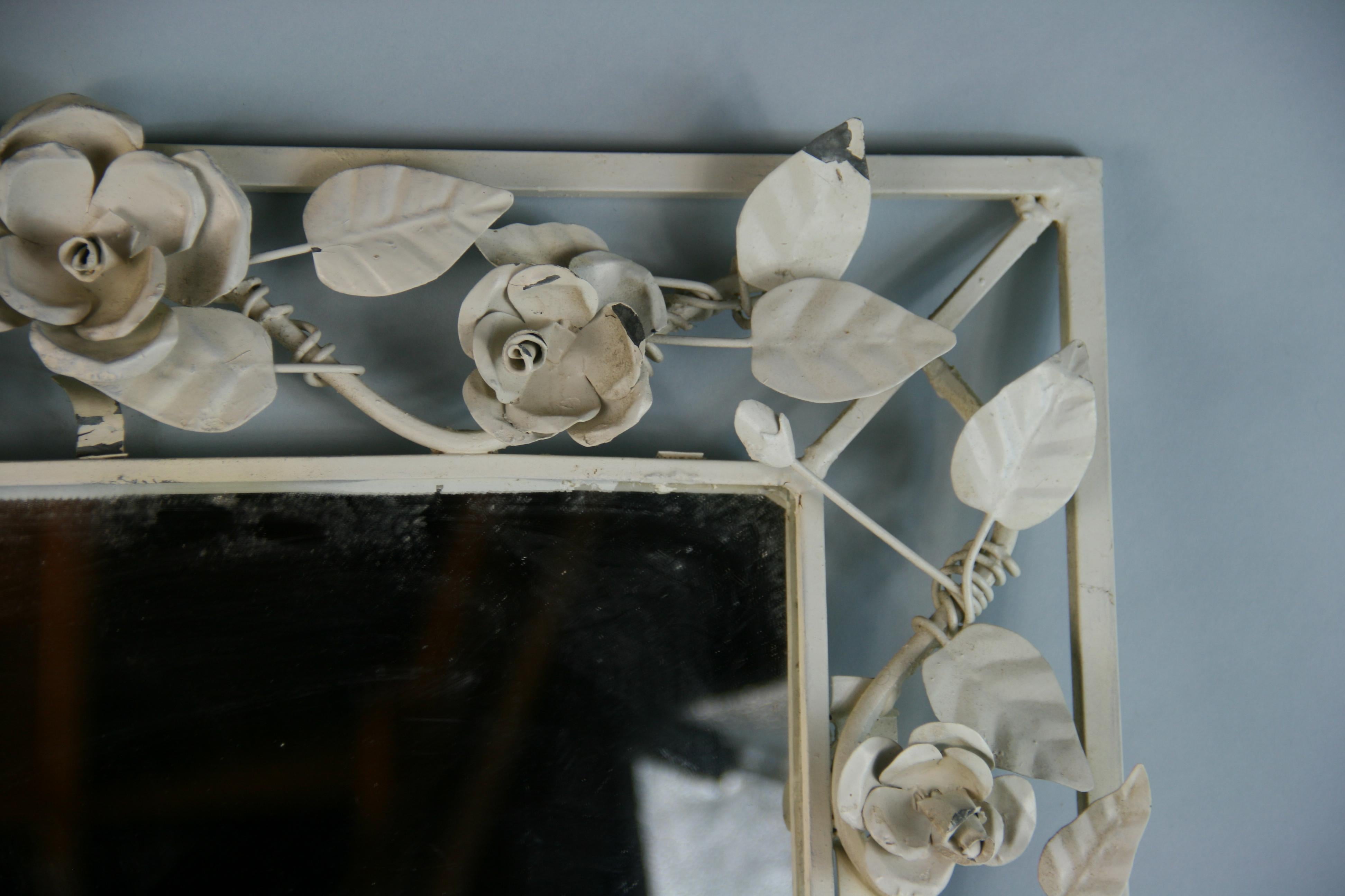 mirror with roses