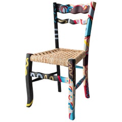 Italian Hand Painted Ashwood Chair "A Signurina - Palermo"