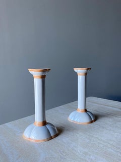 Candelieri italiani in ceramica dipinti a mano, 1960's