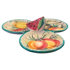 Italian Hand Painted Ceramic Fruit Bowl Circa 1950's