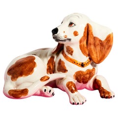 Italienischer handbemalter Keramik-Hunde
