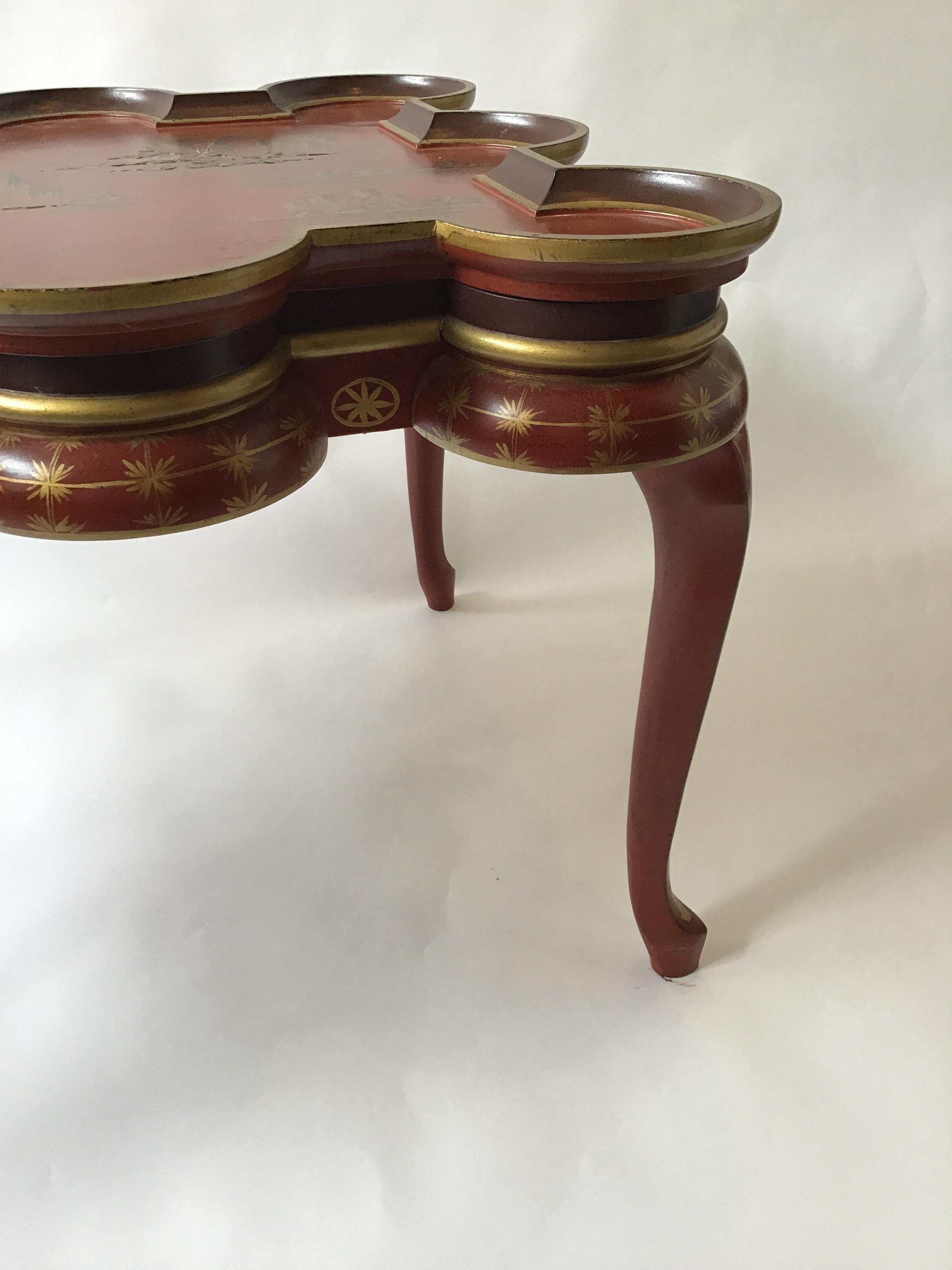 Italian Hand Painted Chinoiserie Coffee Table 2