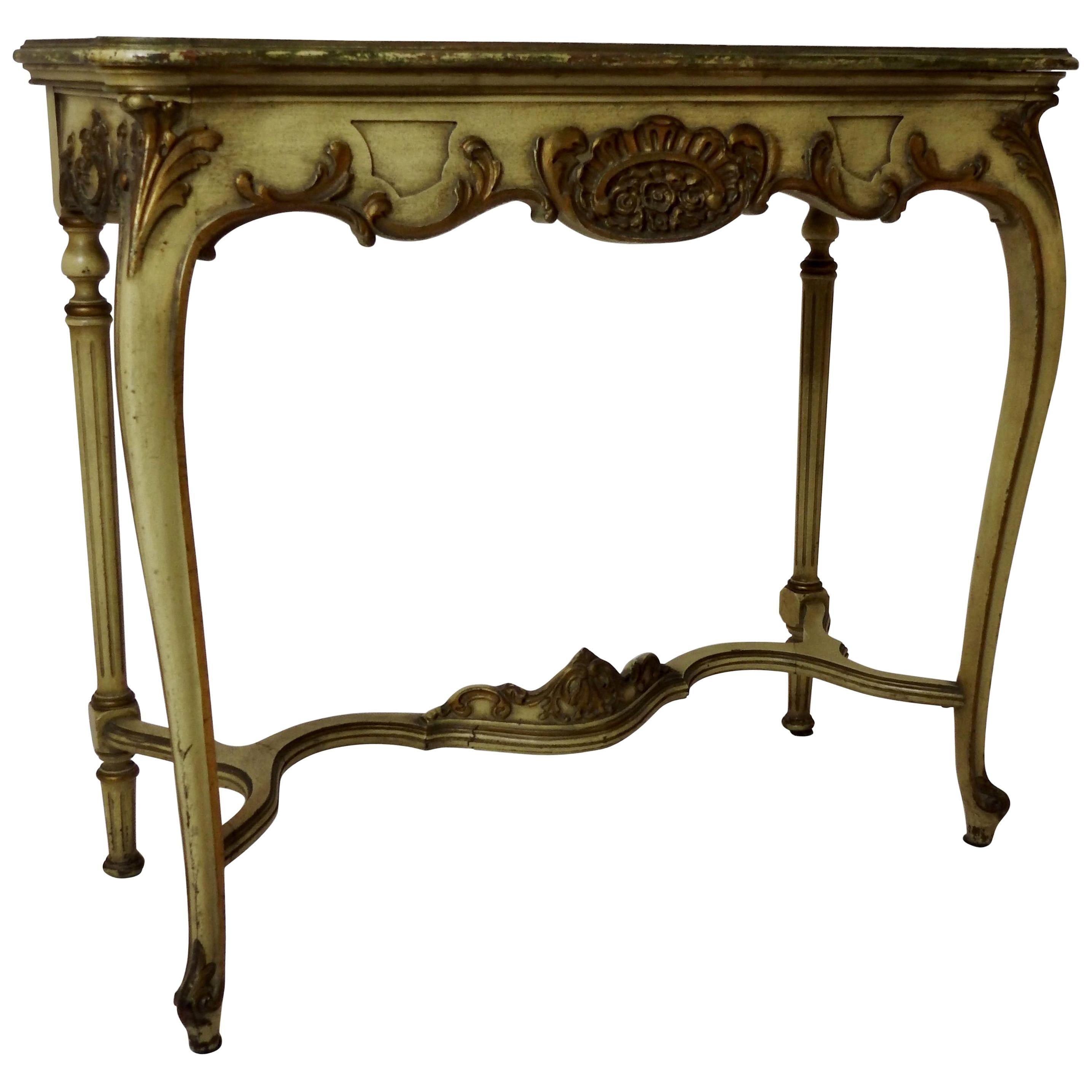 Italian Hand Painted Console Table For Sale