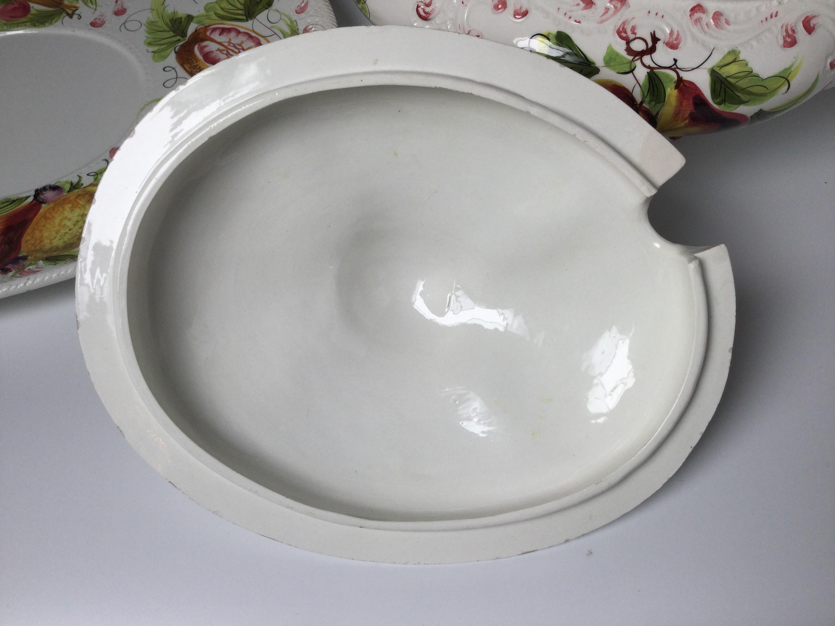 Italian Hand Painted Faience Glazed Tureen 4