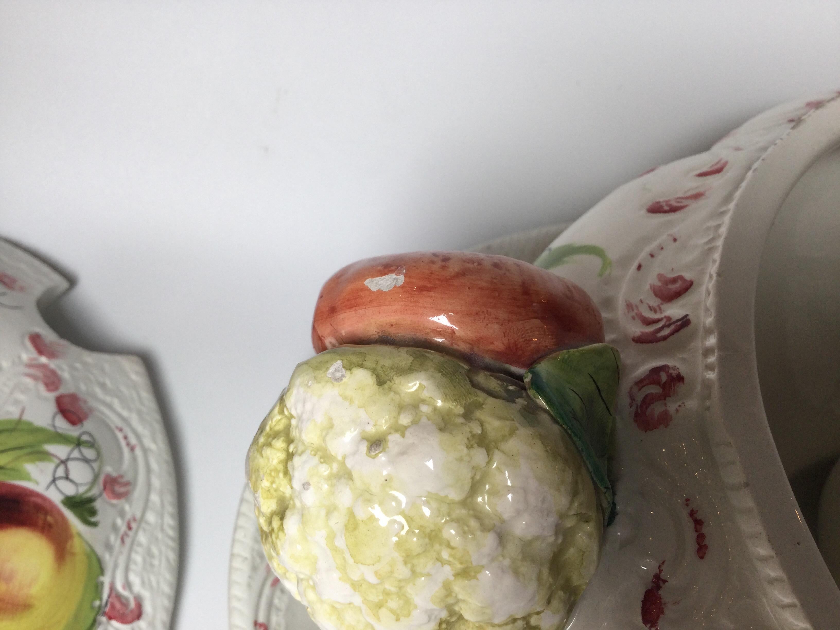 20th Century Italian Hand Painted Faience Glazed Tureen