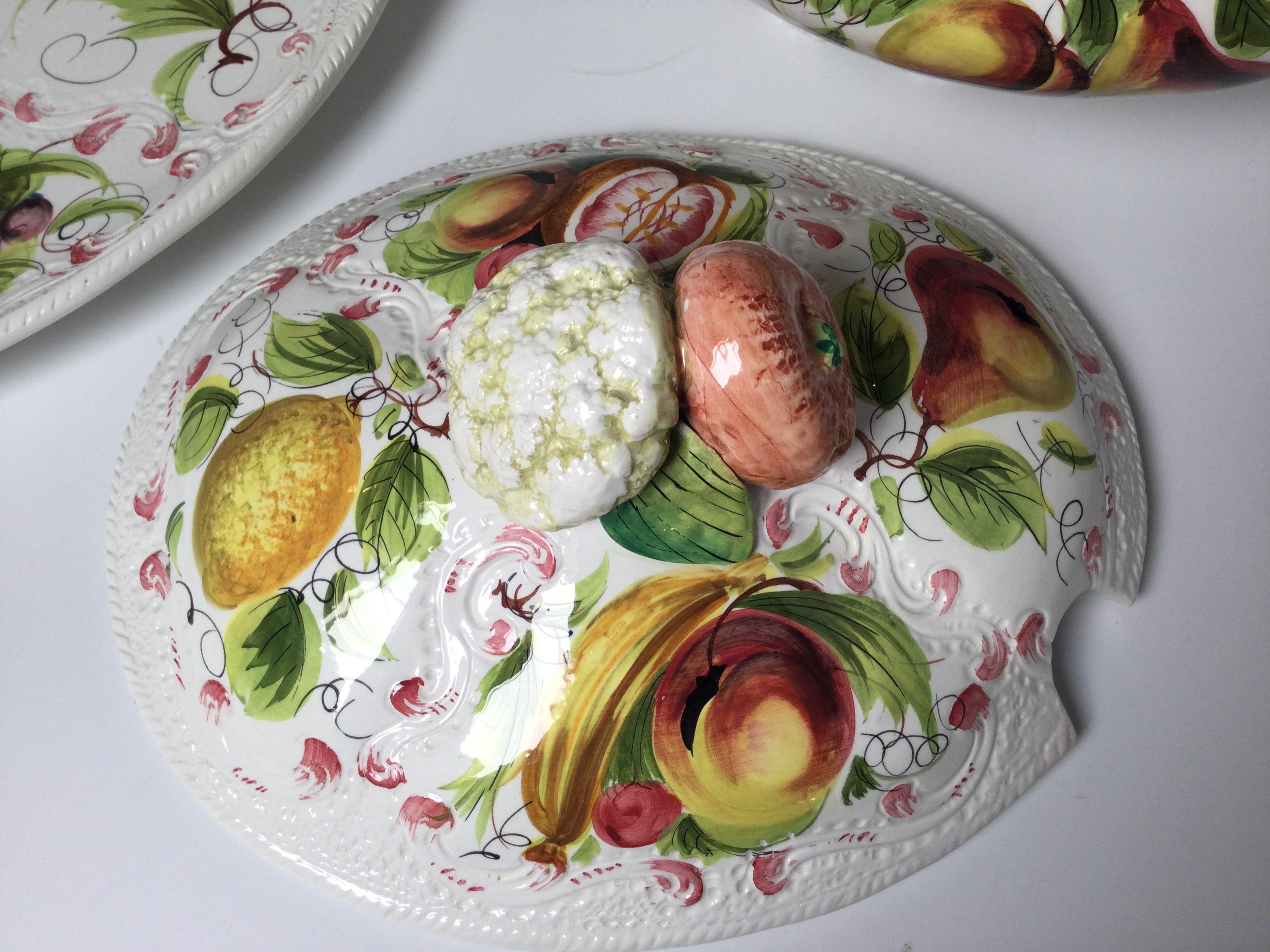 Italian Hand Painted Faience Glazed Tureen 3
