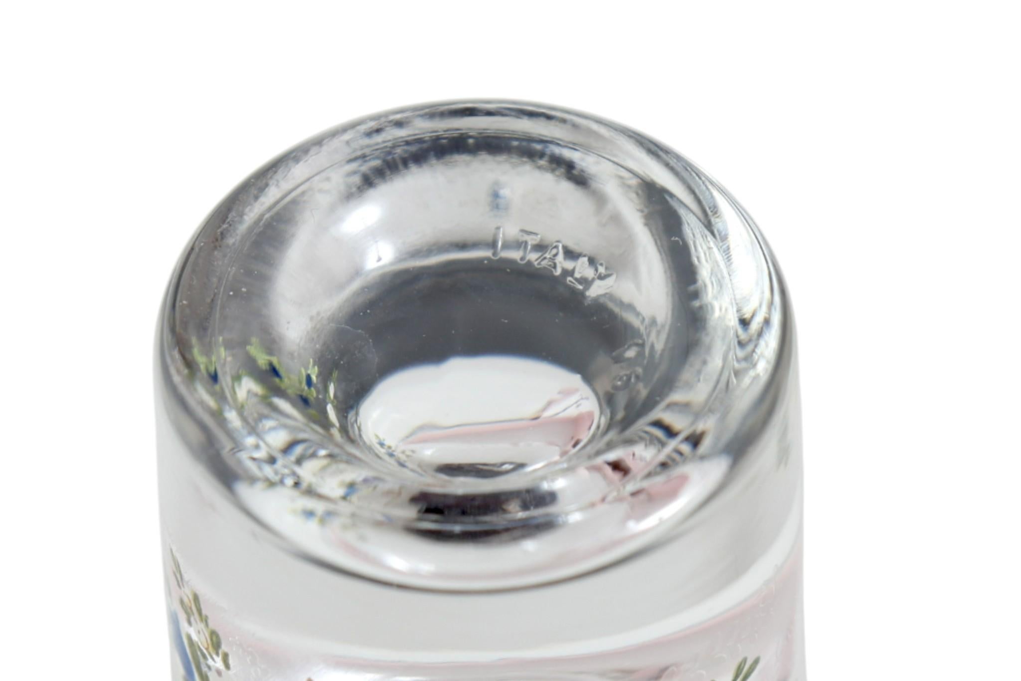 Italienische handgemalte Blumen-Schnapsgläser, 4er-Set im Angebot 2