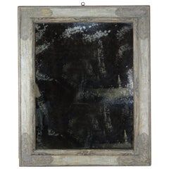 Italian Hand Painted Frame with Lightly Distressed Mirror Inset